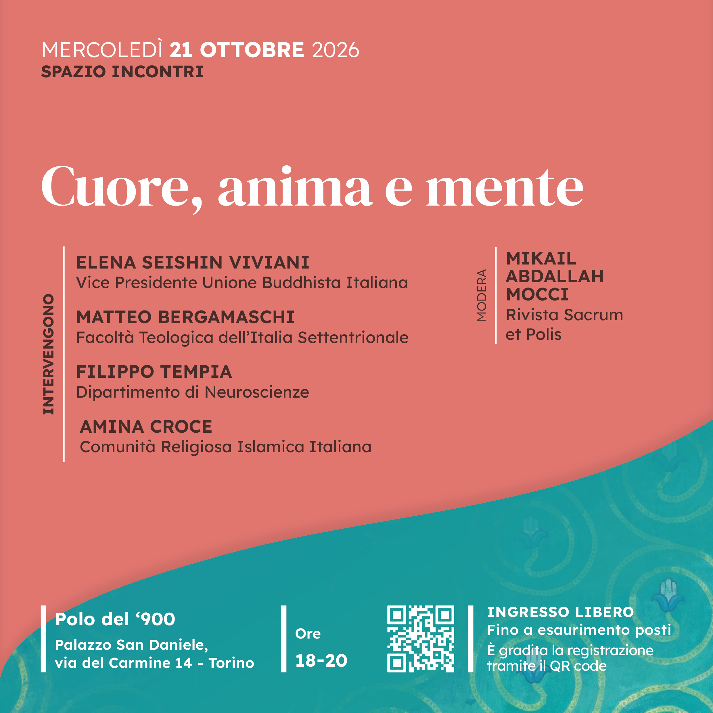 Cuore, anima e mente - 21 ottobre 2026, Polo del '900, Torino